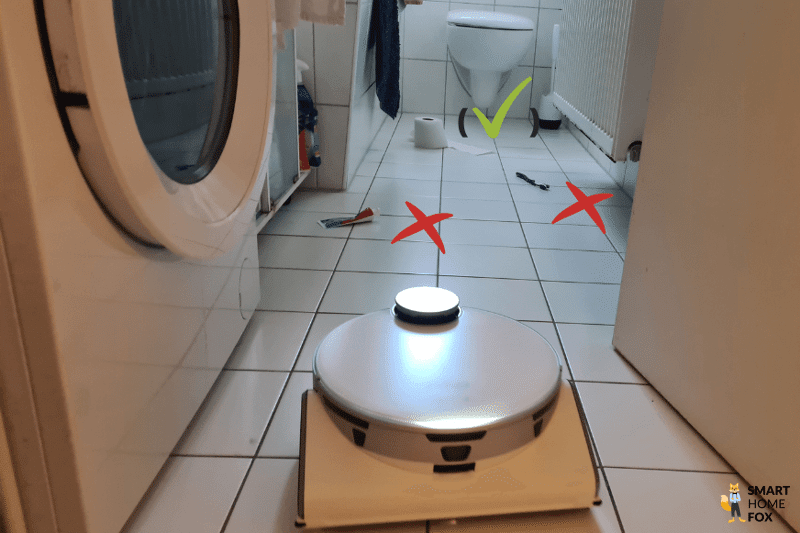 Результат тестирования робота-пылесоса с системой распознавания объектов на основе камеры.